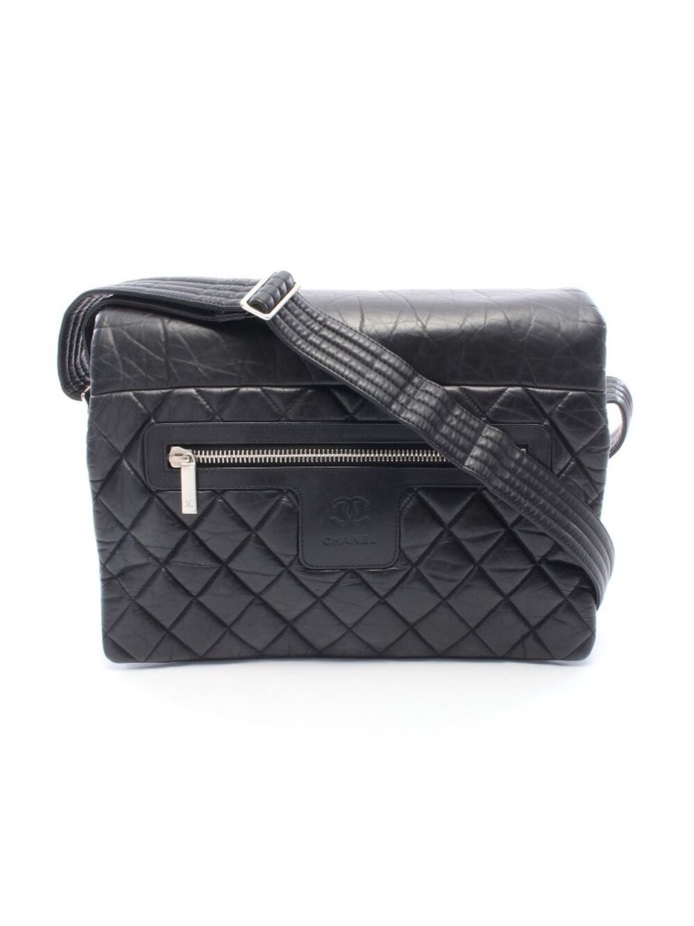 Chanel Shoulder Bag Coco Cocoon Black Calfskin Leather